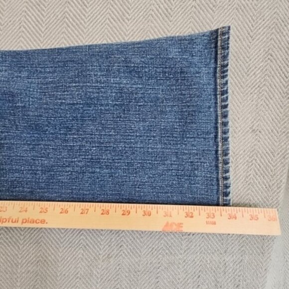 Gap Jeans Women's Size 12L Blue Low And Loose Boot Cut (W34 L34) Stretch Denim - Picture 6 of 16